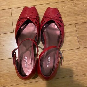 Liz Baker Red Wedges Size 7M